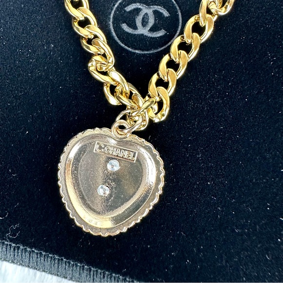 SOLDCHANEL authentic stamped pendant charm on chain necklace with pouch gift bag - Picture 3 of 5